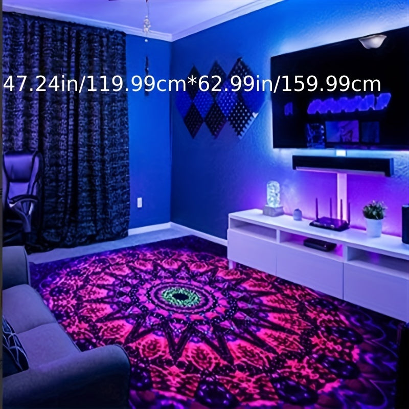 Colorful Geometric Pattern Indoor Mat Crystal Velvet Area Rug