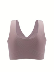 Plus Size Seamless Wireless Yoga Fitness Bra