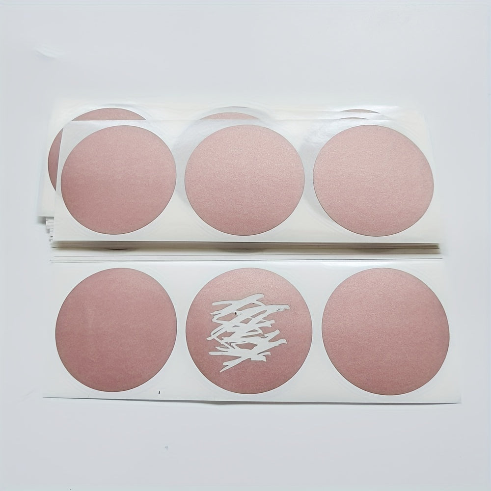 100pcs 40mm Round Rose Golden Scraping Film Stickers DIY Music Self Adhesive
