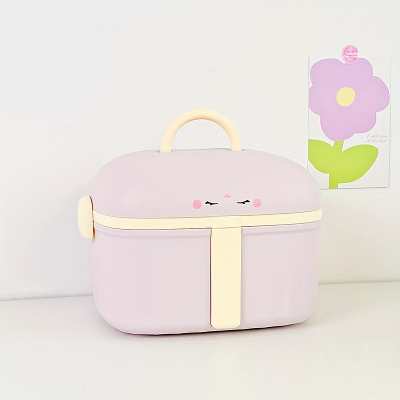 Cartoon Medical Box with Lid, Handheld Storage for Jewelry and Hair Accessories