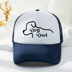 Dog Dad Printed Trucker Hat Mesh Baseball Cap