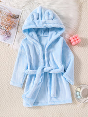Kids Animal Bathrobe Flannel Plush Home Clothes