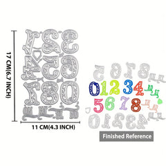 1pc Numbers Metal Cutting Dies Embossing Stencils DIY Scrapbook Card Making
