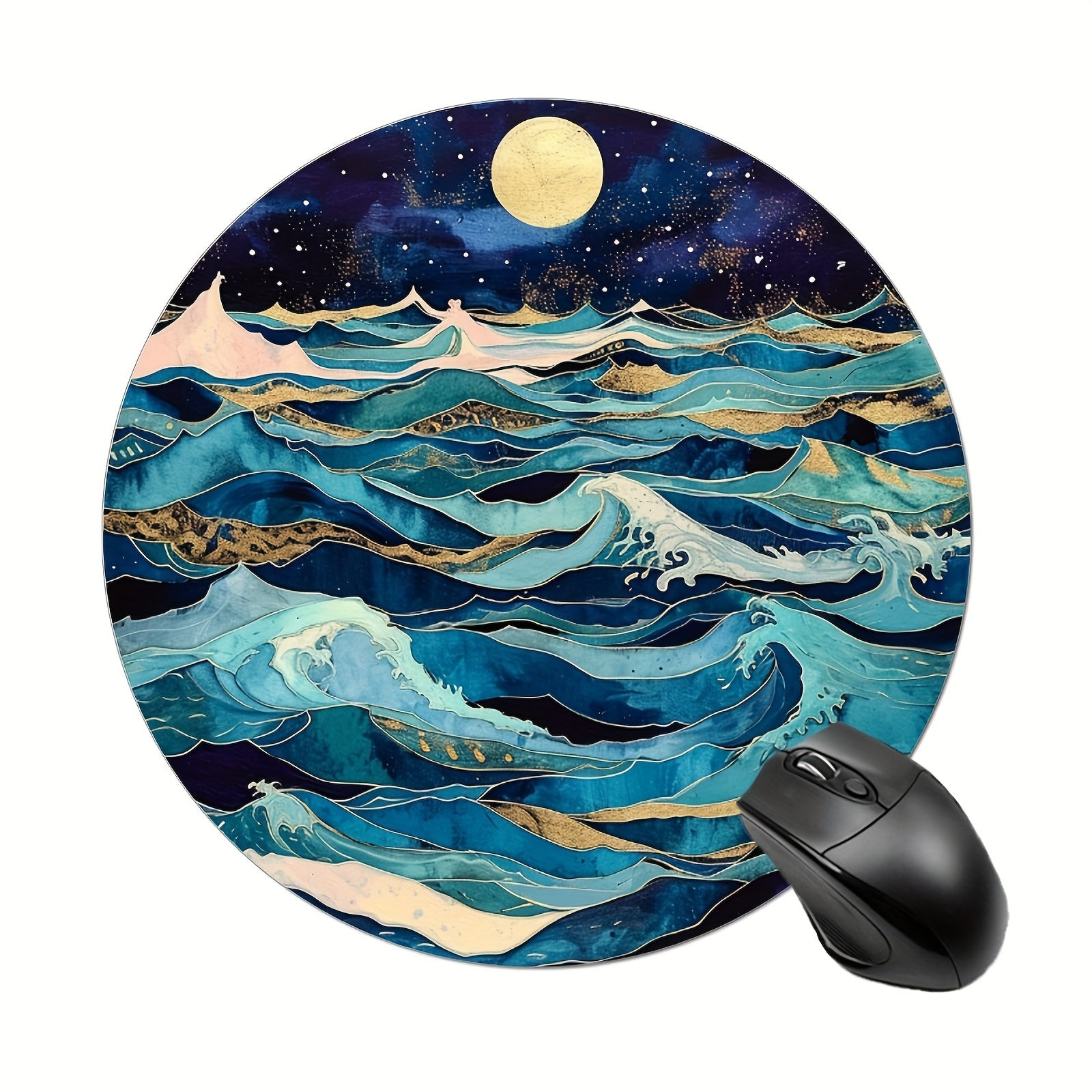 Moonlit Ocean Mouse Pad Non Slip Rubber Base Mousepad