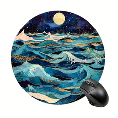 Moonlit Ocean Mouse Pad Non Slip Rubber Base Mousepad