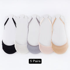 5 Pairs Non-slip Half Palm Socks for High Heels