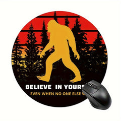 E-Sport Round Non-Slip Mouse Pad Believe In Yourself 7.8x7.8inch