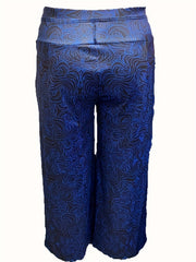 Printed High Rise Wide Leg Trousers With Pockets