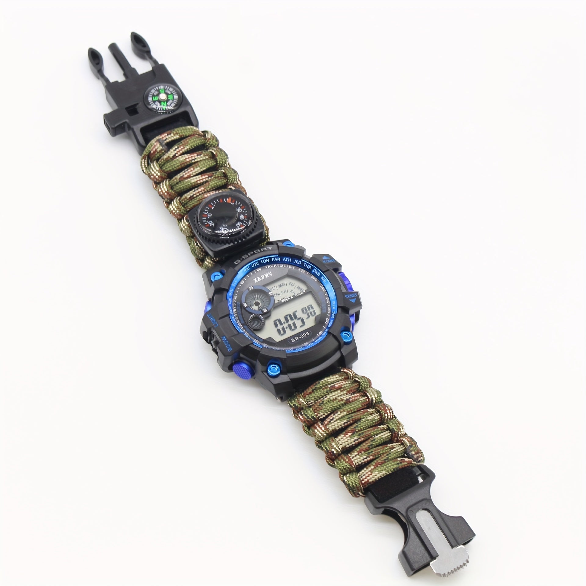 Waterproof Tactical Sports Watch Multifunctional Outdoor Lifesaving Survival