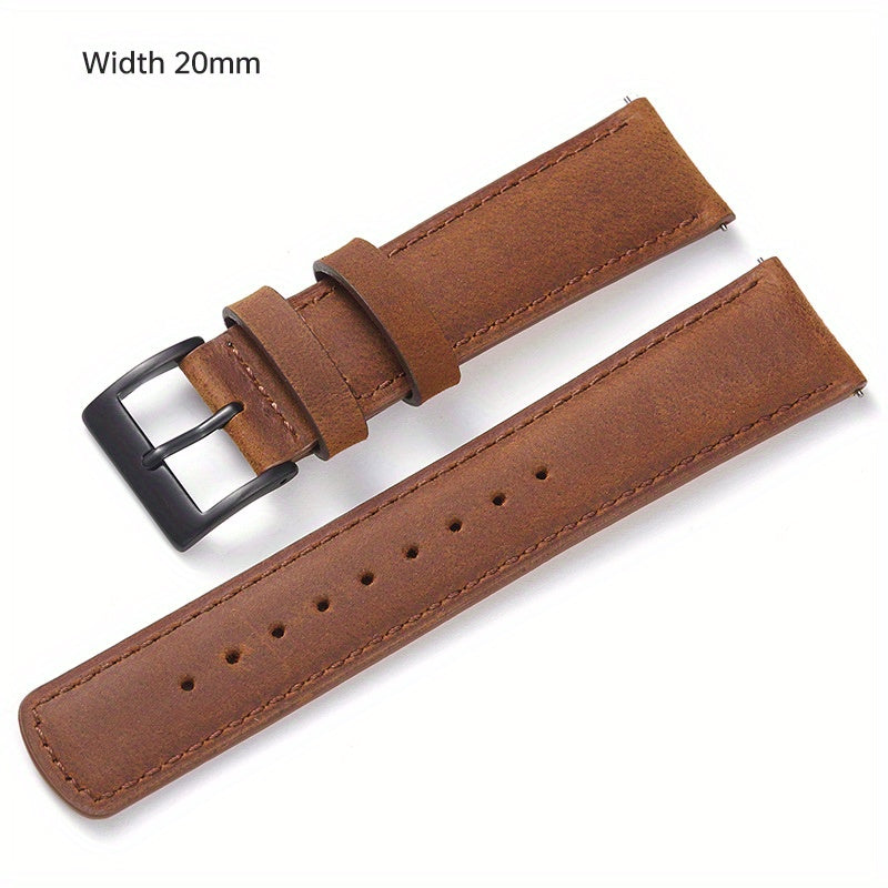 Men's Calfskin Italian Leather Watch Strap 22mm