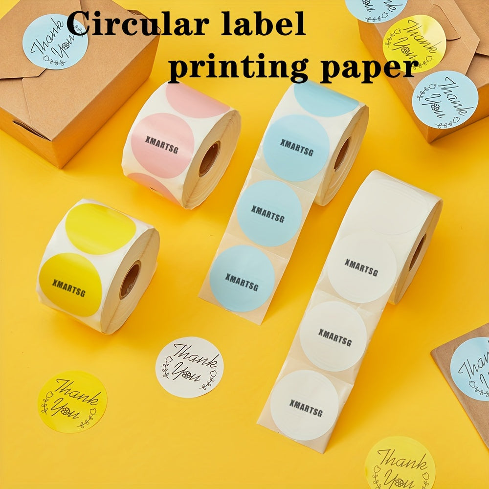 Circular Christmas Gift Label Printing Paper Sticker for P50 D100