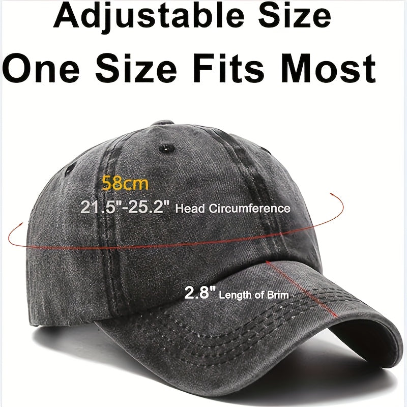 Vintage Fishing Hat Baseball Cap Sun Protection Casual Twill Fitted Cap