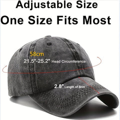 Vintage Fishing Hat Baseball Cap Sun Protection Casual Twill Fitted Cap
