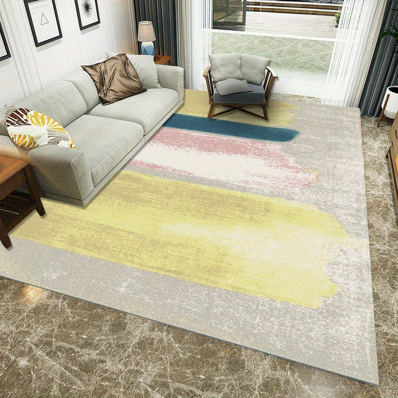 Modern Abstract Shaggy Rug Soft Comfy Non Slip Anti Fatigue Washable Home Decor