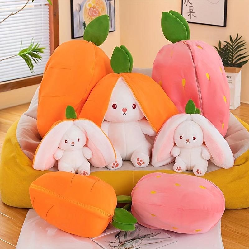 Carrot Rabbit Strawberry Rabbit Plush Toy Transforming Toy