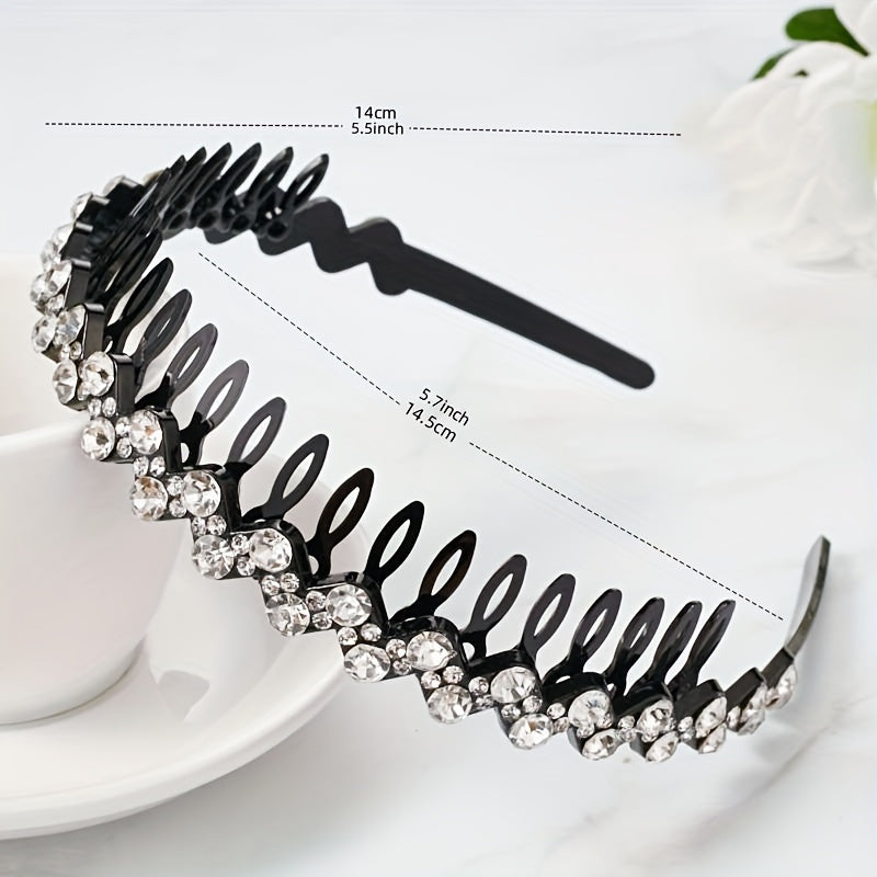 Flower Rhinestone Shining Headband - Hair Accessories