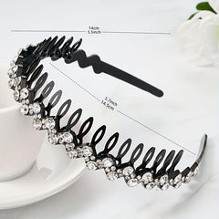 Flower Rhinestone Shining Headband - Hair Accessories