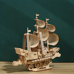 Ocean Sailing 3D Puzzle Wooden DIY Assembled Toy Gift