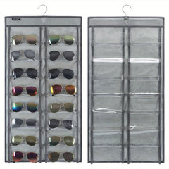 Dual Sided Hanging Sunglasses Organizer Wall Eyeglass Holder Sunglass Rack