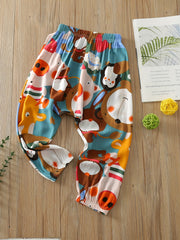 Boys Cartoon Animals Cropped Pants for Spring and Autumn