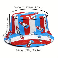 Colorful Bottle Print Bucket Hat Reversible Hip Hop Candy Basin Hat