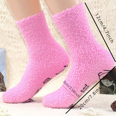 Men's Graphic Mid Crew Socks Non Slip Bottom Rubber Breathable Comfy For Winter