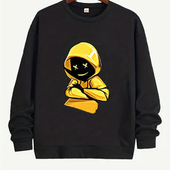 Cartoon Hoodie Boy Print Boys Casual Creative Pullover Sweatshirt