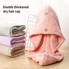 Thickened Soft Hair Drying Cap Quick-drying Towel for Women