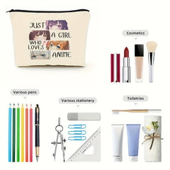 Anime Lover Travel Cosmetic Bag for Girls Women