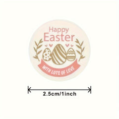 500PCS Easter Bunny Egg Decorative Self-adhesive Sticker