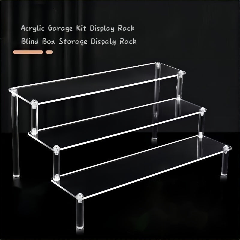 Acrylic Ladder Display Rack for Collectibles and Perfume