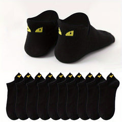 10 Pairs Teenager Short Ankle Socks With Monster Grips