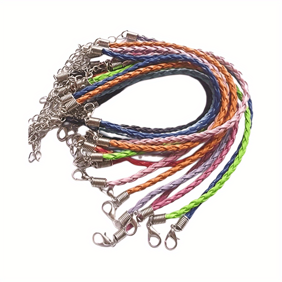 Mixed Leather Lace Braided Bracelet Rope DIY Jewelry Handicraft