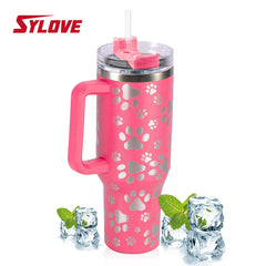 SYLOVE Laser Cat Claw 40oz Insulated Stainless Steel Tumbler