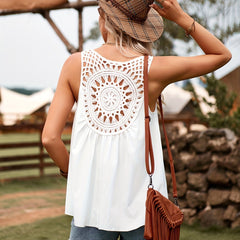 Solid V Neck Tank Top Sleeveless for Summer Women's Clothing