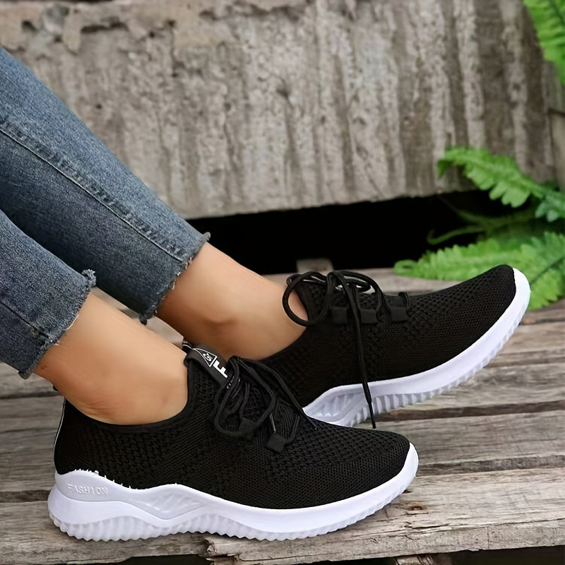 Women's Breathable Mesh Sneakers Casual Lace Up Running Shoes Lightweight