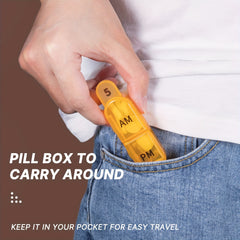 Monthly Pill Storage Box 2 Times 30 Pill Portable Travel Box w/ 32 Compa