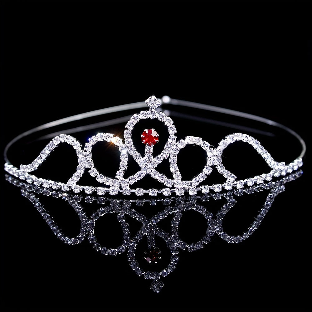 Rhinestone Queen Crown Tiara Headband Bridal Wedding Hair Accessories
