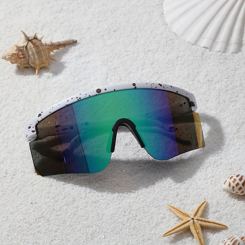 Y2K Wrap Around Sunglasses Semi Rimless Gradient Lens UV400