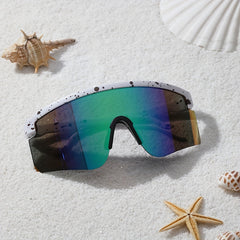 Y2K Wrap Around Sunglasses Semi Rimless Gradient Lens UV400