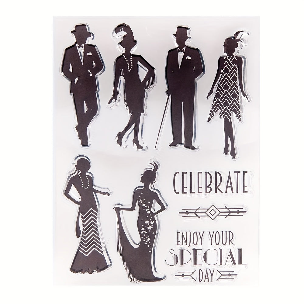 Fashionable Men Women Pattern Stencils DIY Scrapbook Decorative