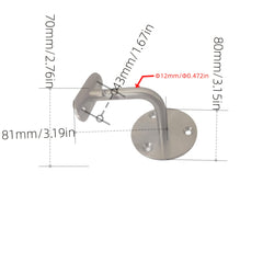 4pcs 304 Stainless Steel Handrail Brackets Adjustable 180 Handrail Brackets