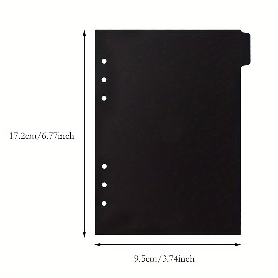 A6 Cardboard Index Page Classification Separator Loose Leaf Journal Paper