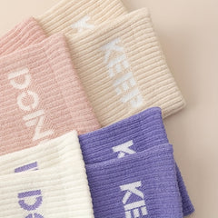 6 Pairs Letter Print Non-Slip Sports Socks for Women