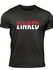 Men's Kinked Print T shirt Crew Neck Tee For Summer