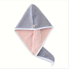 Soft Hair Drying Cap Double layer Thickened Hair Towel