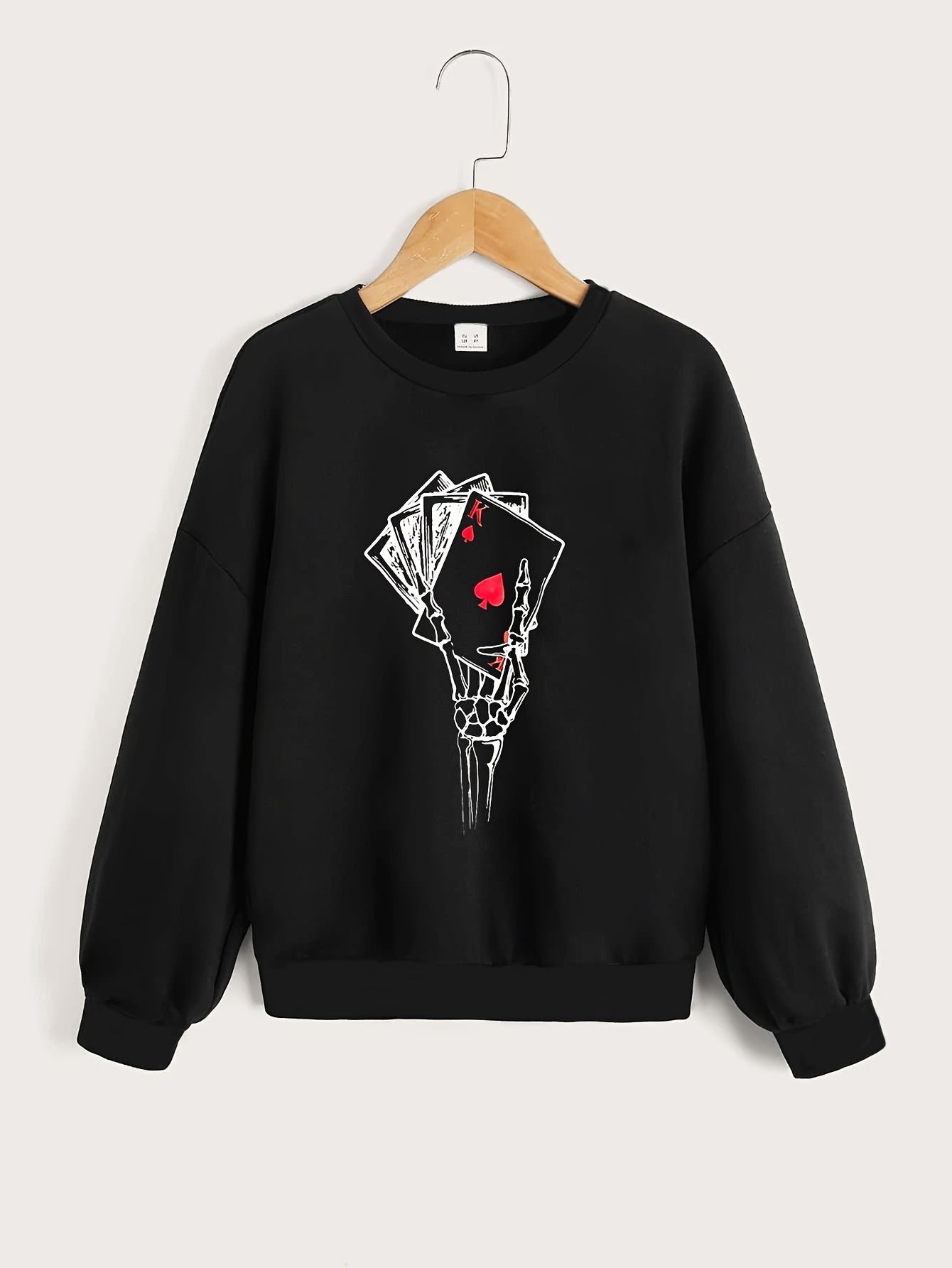 Dancing Skeleton Graphics Pullover for Girls