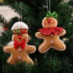 Gingerbread Man Christmas Tree Pendant Fabric Doll