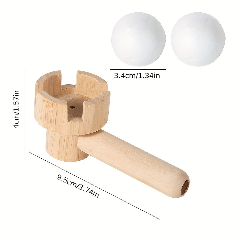 Wooden Balloon Blowing Toy for Kids Sensory Training Exercise