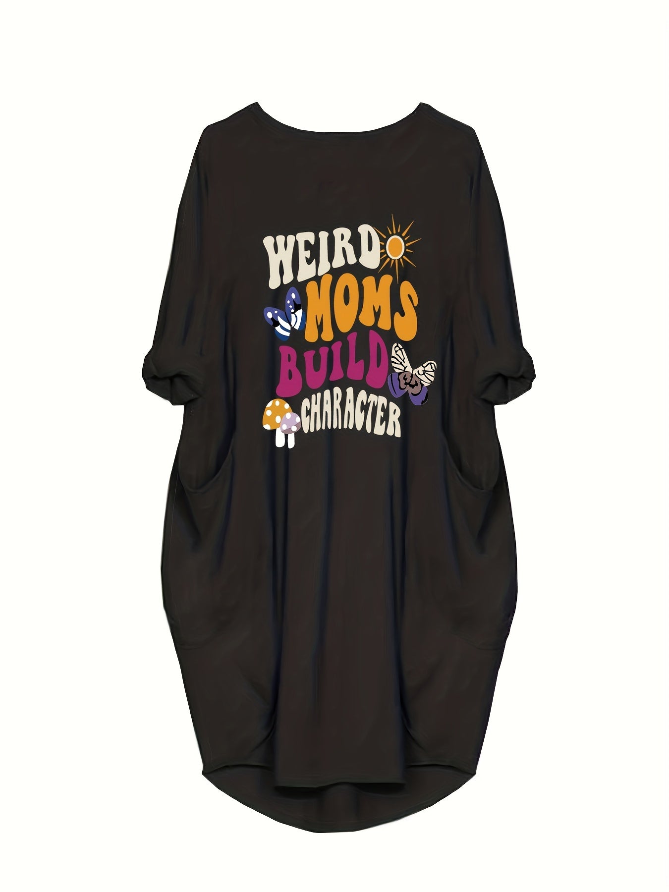 Colorful Letter Print Casual Dress